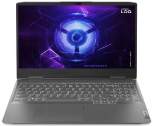 Portátil gaming con procesador Intel Core i7 de 13ª generación, 16 GB de RAM, 512 GB de SSD, gráfica Nvidia RTX 4060 y pantalla de 15,6 pulgadas Full HD y 144 Hz, Lenovo LOQ Gen 8
