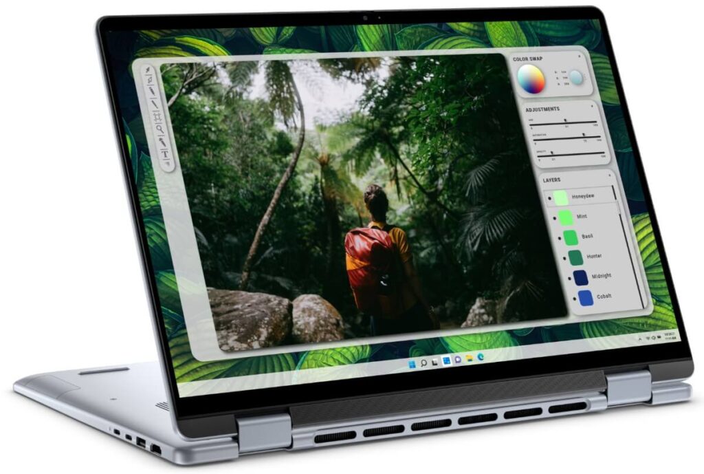 Portátil 2 en 1 de 16 pulgadas con procesador Intel Core Ultra 5, 16 GB de RAM, pantalla Full HD Plus, teclado retroiluminado y cámara Full HD, Dell Inspiron 16 7640