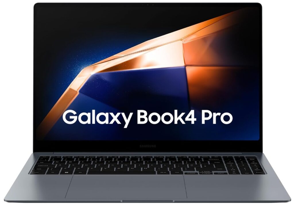 Portátil de 16 pulgadas de gama alta con procesador Intel Core Ultra 7 155H, 16 GB de RAM y pantalla táctil AMOLED de 3K Samsung Galaxy Book4 Pro