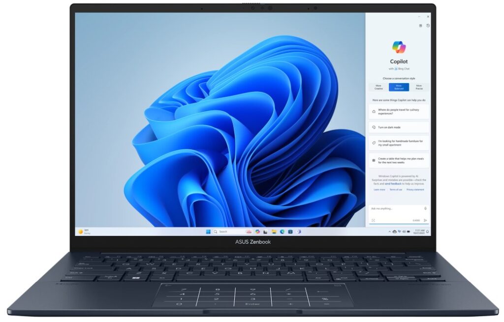 Mejores portatiles calidad precio. Portátil de 14 pulgadas con pantalla OLED a 120 Hz, procesador Intel Core Ultra 7, 16 GB de RAM y batería de larga duración ASUS ZenBook 14 OLED UX3405MA